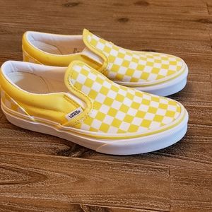Van's Kids Size 3 Aspen Yellow Checkered